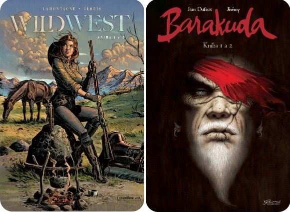 Komiksy Wild West 1+2 a Barakuda 1+2.